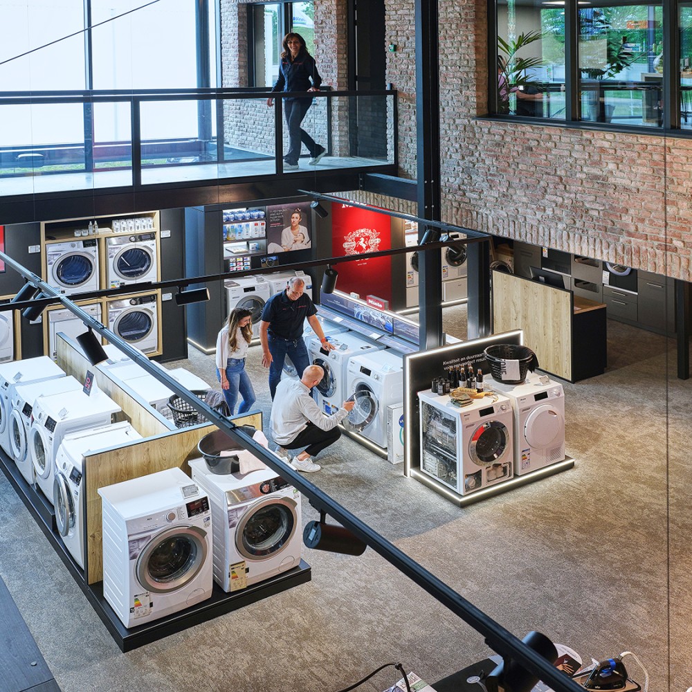 Afdeling wasdroger en wasmachines