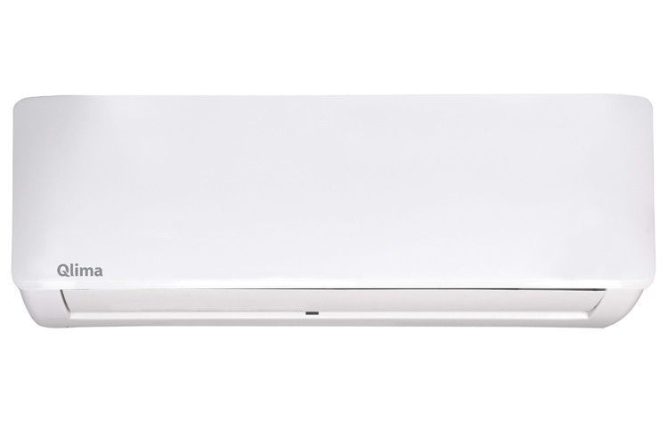 Wandgemonteerde airconditioning unit.