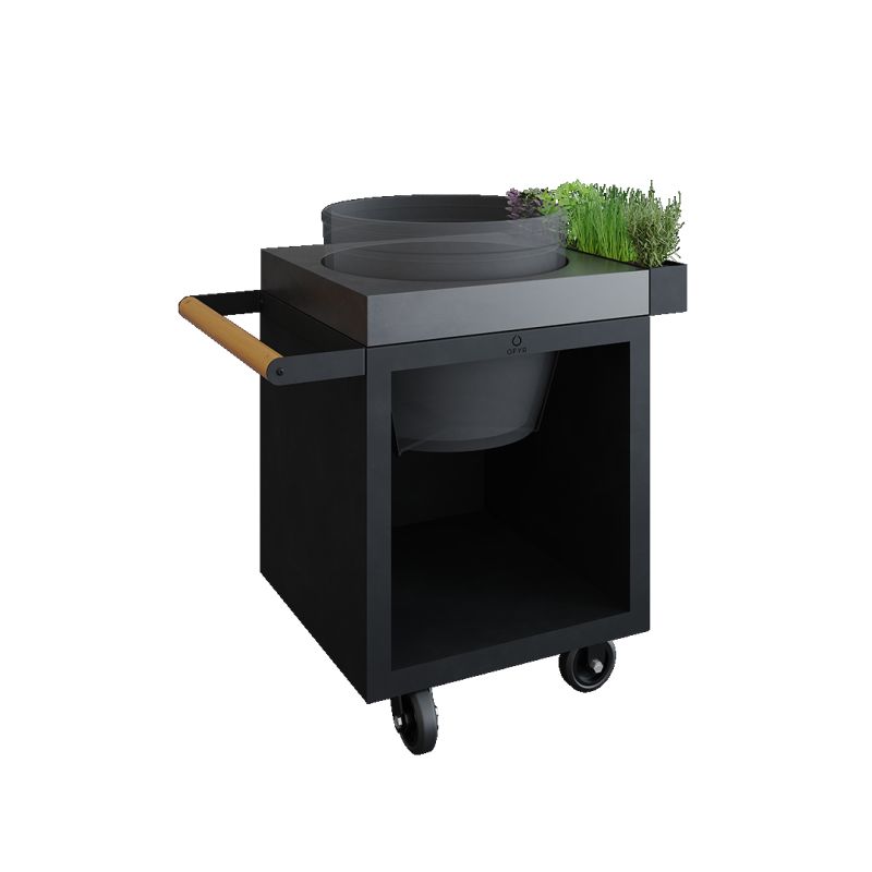 Ofyr buitenkeuken Kamado Table Black 65 PRO Beton BGE