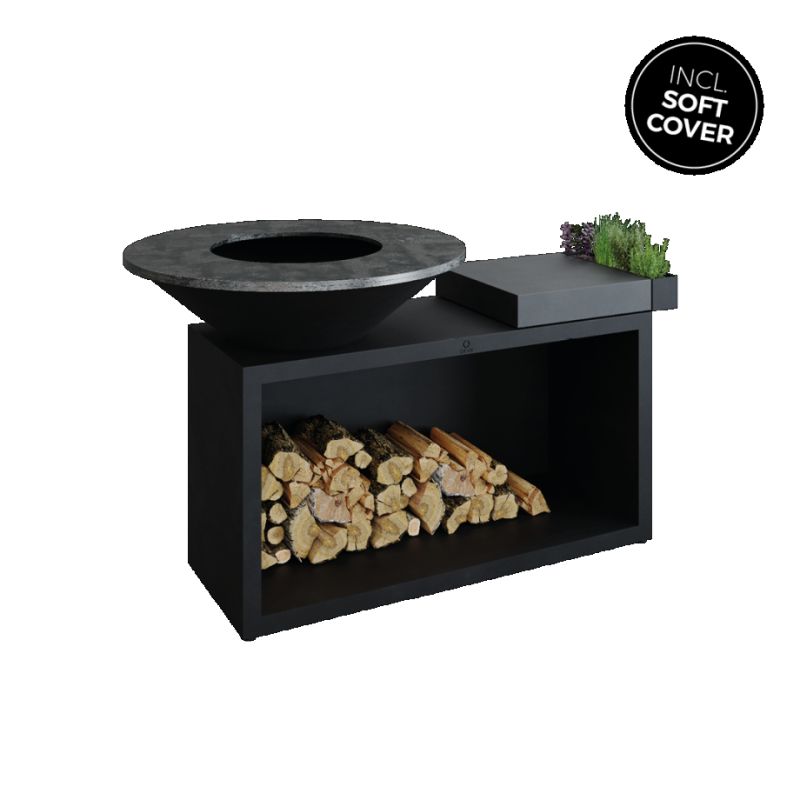 Ofyr buitenkeuken Island Black 100 Donker Grijs Keramiek