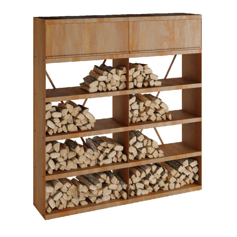 Ofyr Wood Storage Corten 200