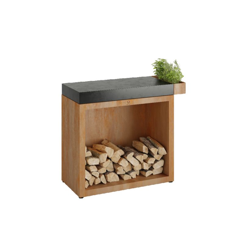 Ofyr Butcher Block Storage 90 Corten Donker Grijs Keramiek