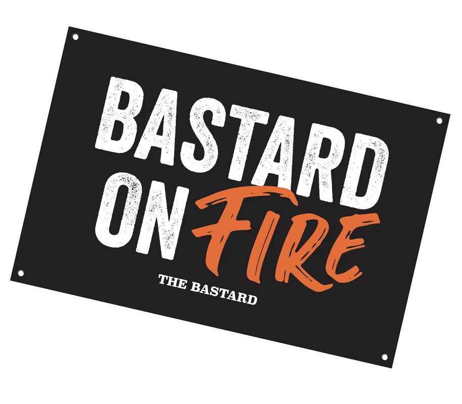 The Bastard Man Cave Plate 'Bastard on fire