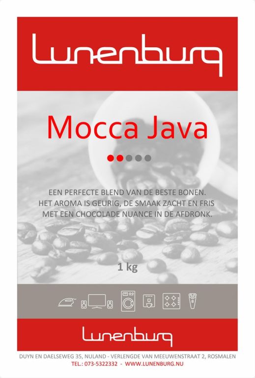 Lunenburg koffiebonen Mocca Java 1 KG